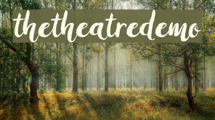 thetheatredemo Font examples