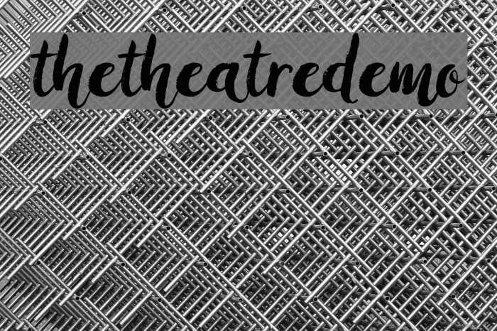 thetheatredemo Font examples