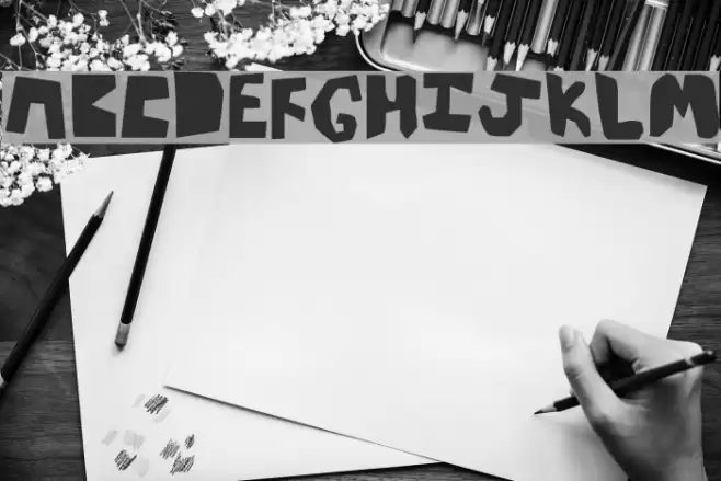 thick Schriftart examples