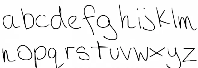 thin Schriftart Kleinbuchstaben
