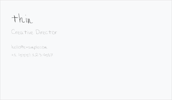 thin Business Card
