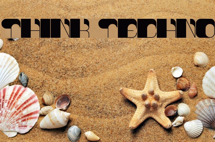think techno Font examples