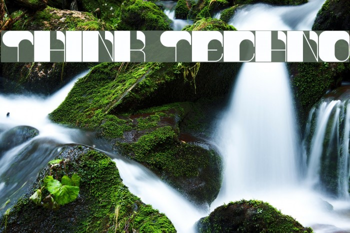 think techno Font examples