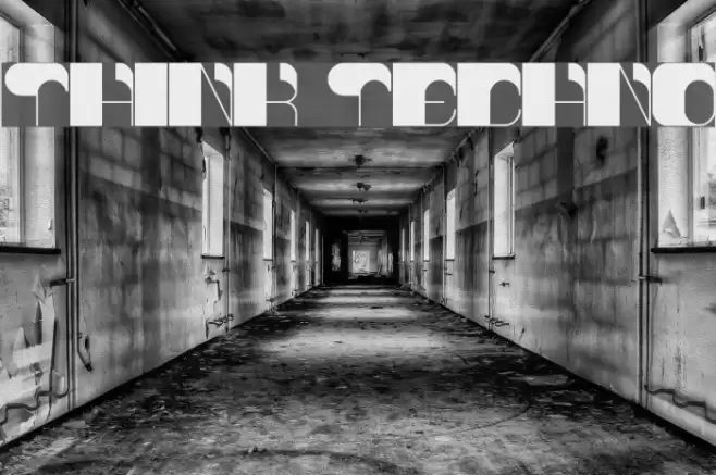 think techno Font examples