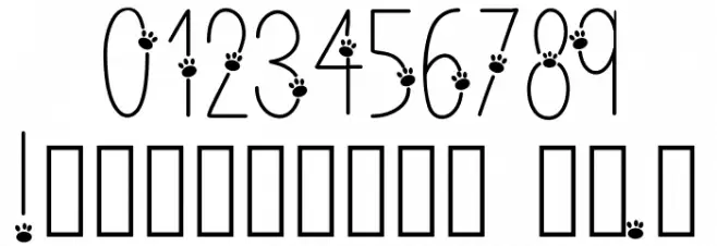 thinpaws Font OTHER CHARS