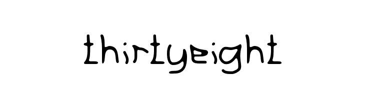 thirtyeight  Frei Schriftart Herunterladen