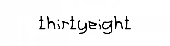 thirtyeight  フリーフォントのダウンロード