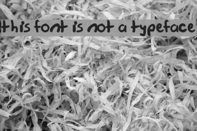 this font is not a typeface Fuentes examples