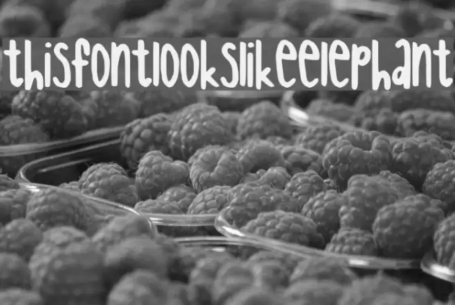 thisfontlookslikeelephant Font examples