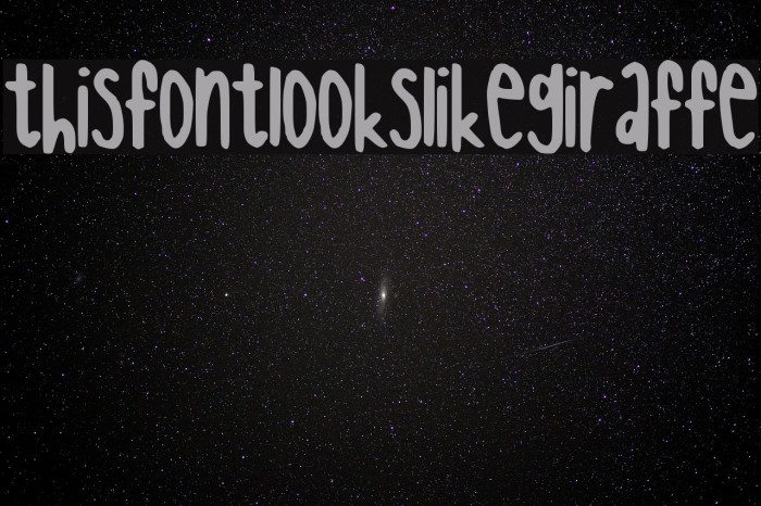 thisfontlookslikegiraffe Font examples