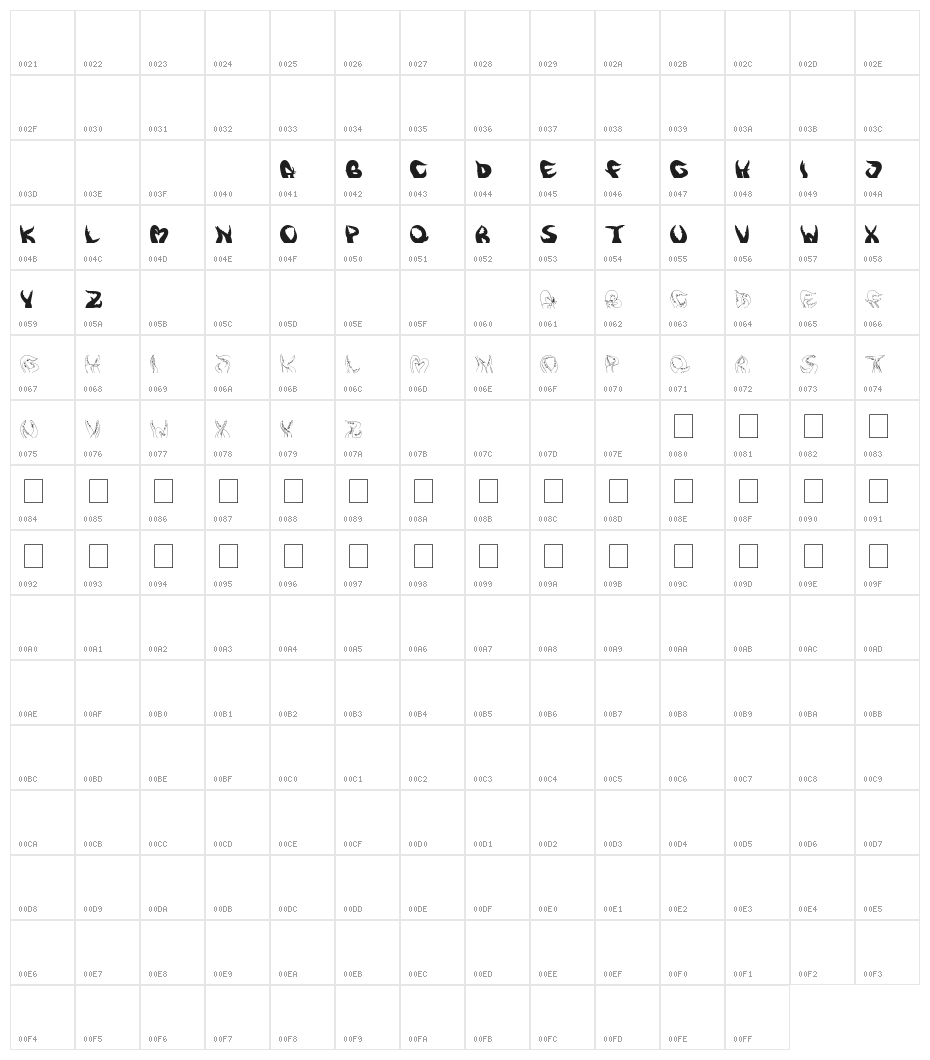 three_tentakel Character Map