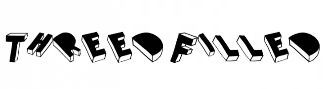 threed filled  Frei Schriftart Herunterladen