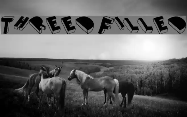 threed filled Font examples