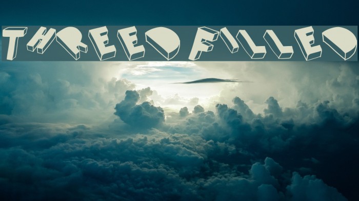 threed filled Font examples