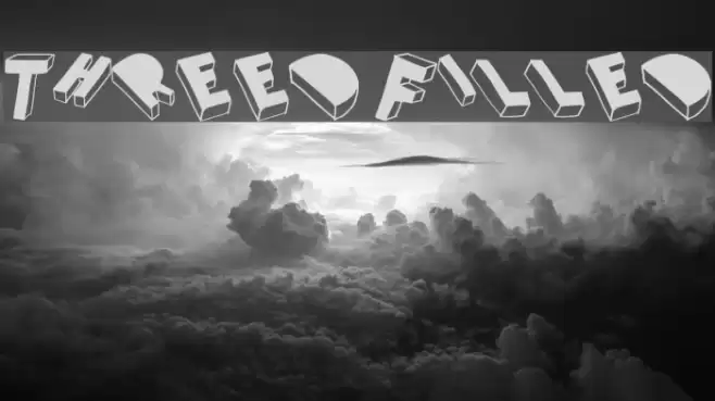 threed filled Font examples