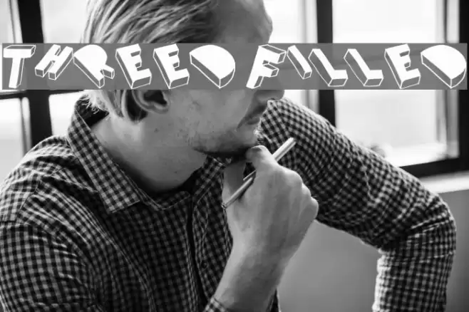threed filled Font examples