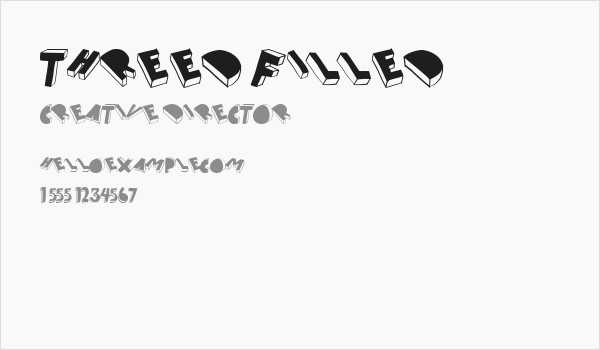 threed filled Business Card