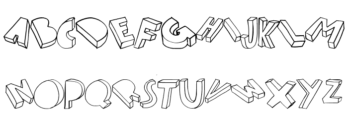 threed Font LOWERCASE