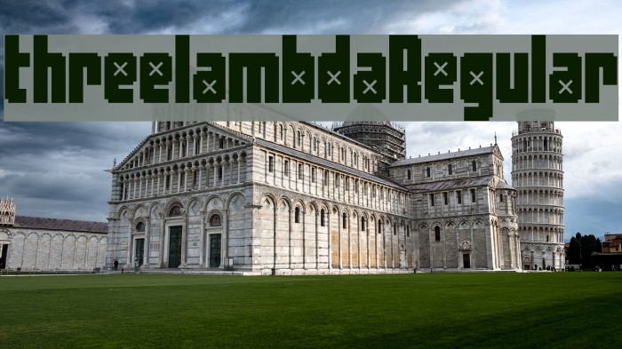 threelambdaRegular Font examples