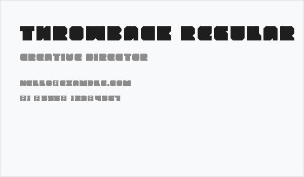 throwback Regular Business Card