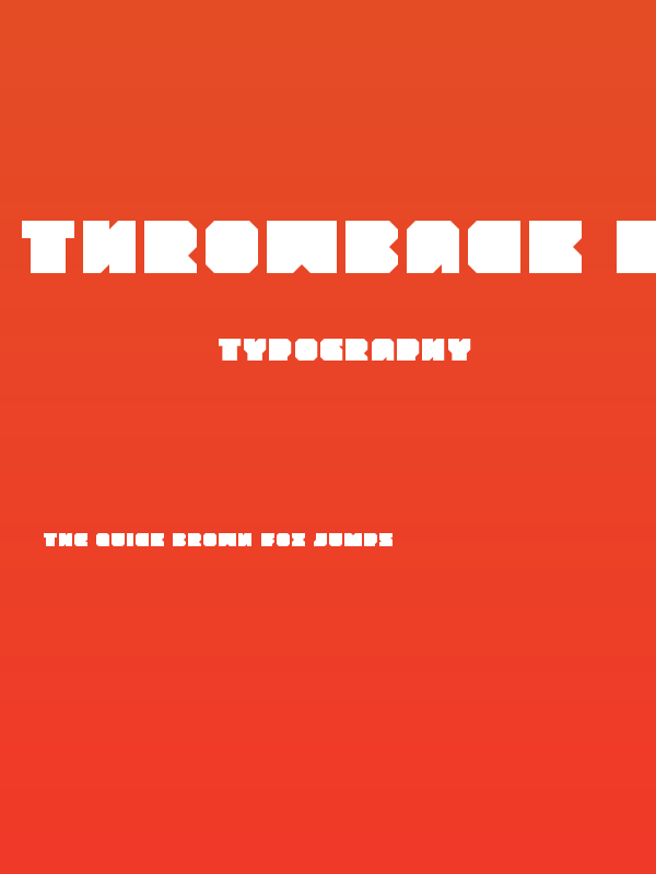 throwback Regular Poster