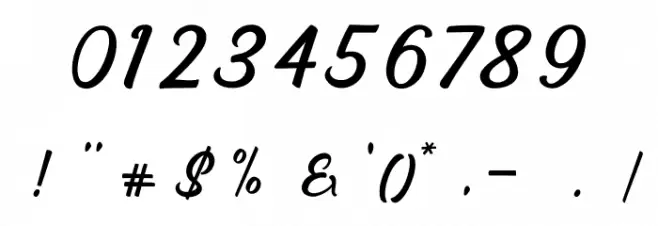 thunder Font OTHER CHARS