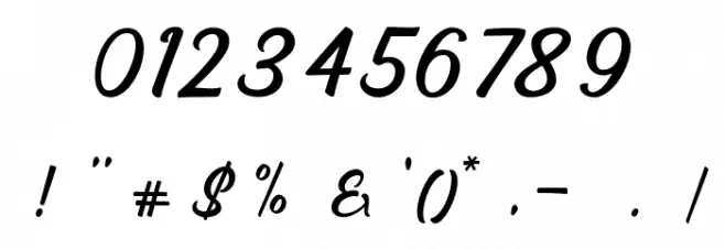 thunder Font OTHER CHARS