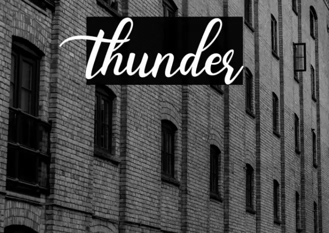 thunder Font examples