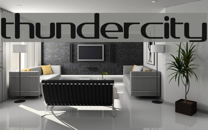 thundercity Font examples
