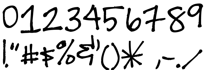 thuy's chicken scratch Font OTHER CHARS