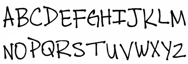 thuy's chicken scratch Schriftart Groß