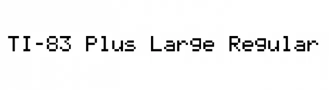 TI-83 Plus Large Regular  Frei Schriftart Herunterladen