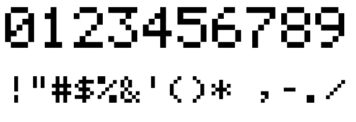 TI-83 Plus Large Regular Font OTHER CHARS