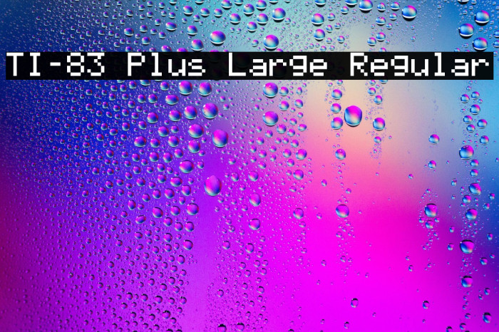 TI-83 Plus Large Regular Example 2