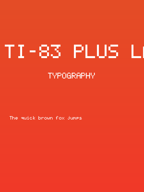 TI-83 Plus Large Regular Poster