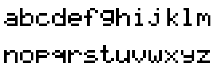 TI-83 Plus Large Regular Font LOWERCASE