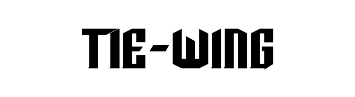 TIE-Wing Font