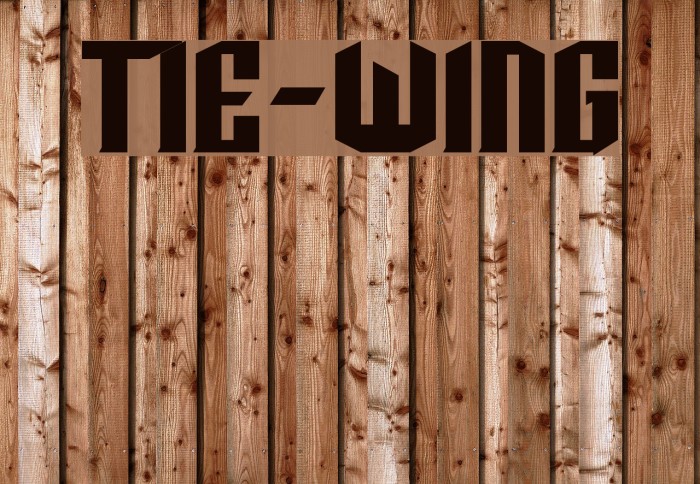 TIE-Wing Font examples