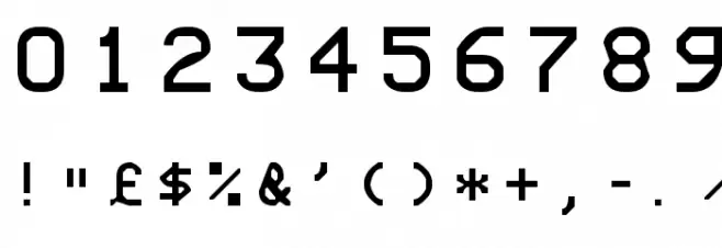 TIFAX Font OTHER CHARS