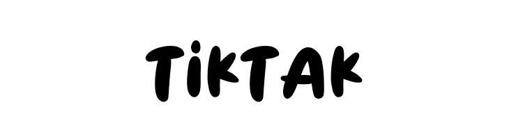 TIKTAK  フリーフォントのダウンロード