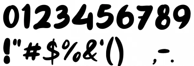 TIKTAK Font OTHER CHARS