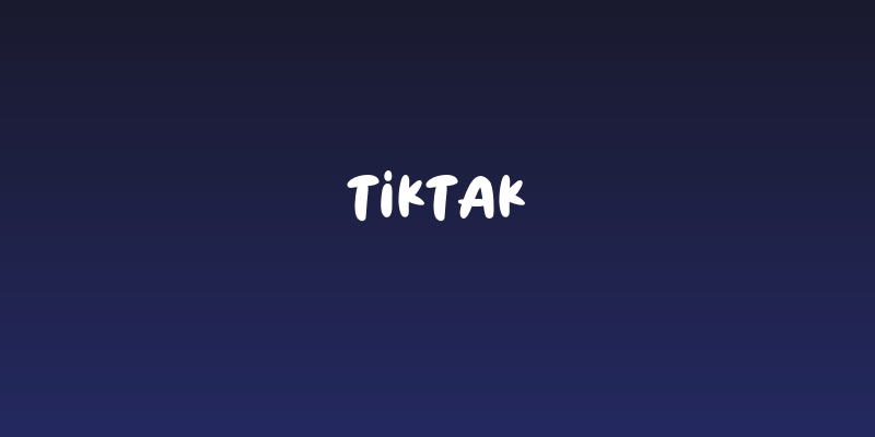 TIKTAK Social Header