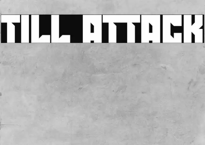 TILL ATTACK Font examples