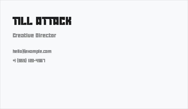 TILL ATTACK Business Card