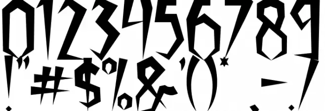 TIME MOVER Font OTHER CHARS