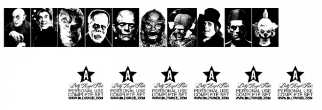 TIMEMACHINE HALLOWEEN CLASSICS PERSONAL USE Regular Caratteri MINUSCOLO