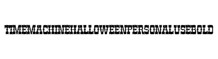 TIMEMACHINE HALLOWEEN PERSONAL USE Bold  font caratteri gratis
