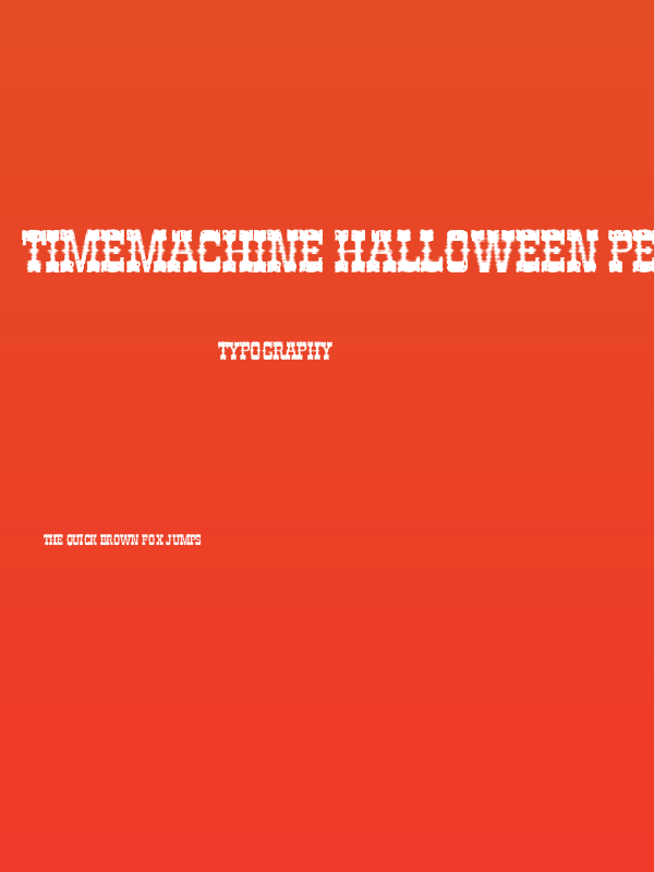TIMEMACHINE HALLOWEEN PERSONAL USE Bold Poster