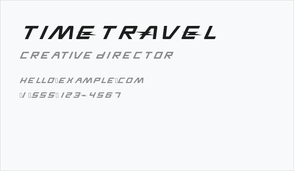 TIMETRAVEL Business Card