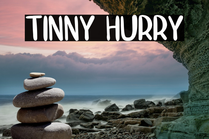 TINNY HURRY Font examples
